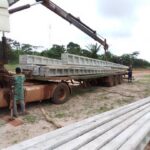 Travaux de déplacement de réseaux HTA BT EP projet réhabilitation route cechi anoumaba m'batto